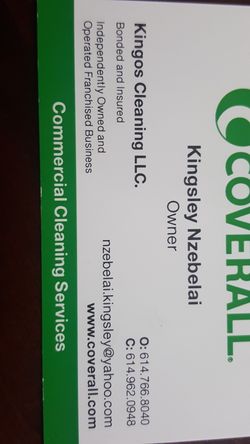 Cleaning company. {contact info removed}