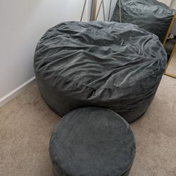Big Bean Bag And Ottoman