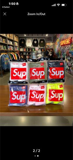 Supreme x Hanes Crew Socks, Multiple Colors, Men’s Size 6-12, New