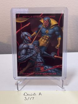 Marvel Masterpieces Vision vs Ultron BSG Red /50