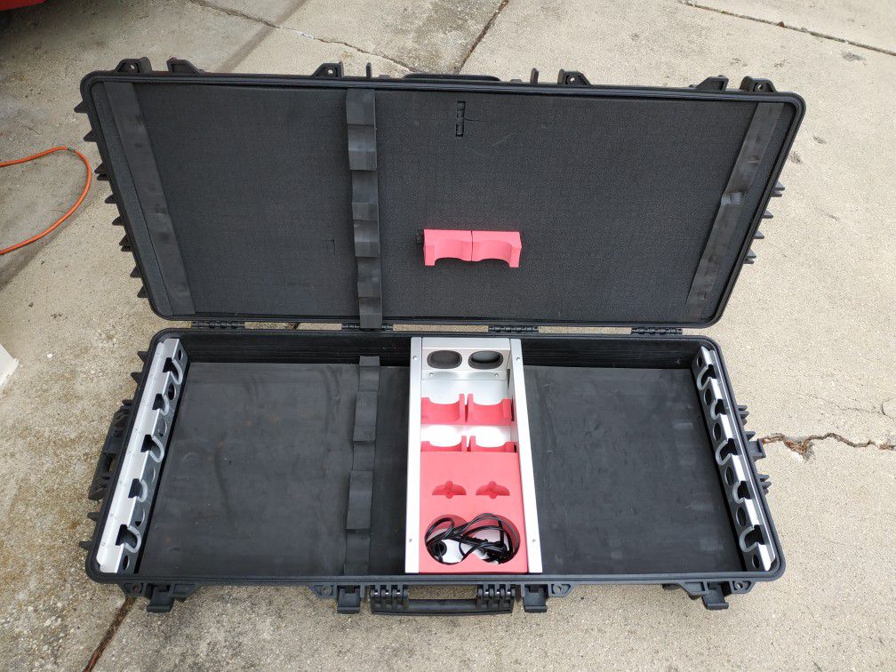Double Tactical Rifle Rolling Hard Case! Archery, Golf Clubs! Air/Waterproof!