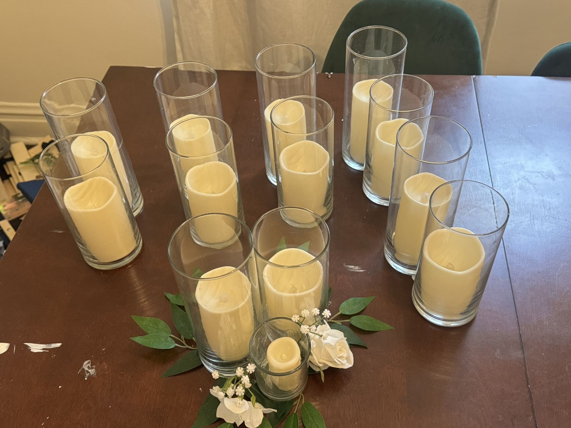 5 Pair Of Vases. One With Flowers