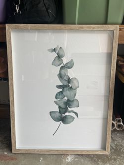 Eucalyptus leaf wall art on cloth