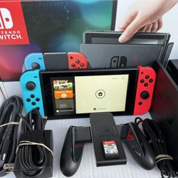 Read Description Nintendo Switch Complete System V2 With Mario Party