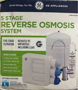 BRAND NEW IN FACTORY SEALED BOX/GE Under Sink 5 Stage Premium Reverse Osmosis Water Filtration System