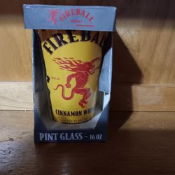 FIREBALL 16OZ PINT GLASS $15.00