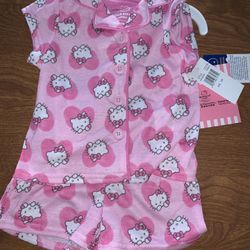 Baby Girl 12m Hello Kitty Pajama Set Nwt