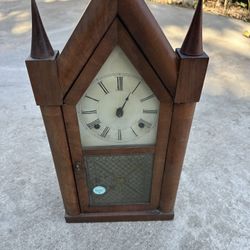 Antique 1840s Brewster & Ingrahams Steeple Clock Bristol, Conn.