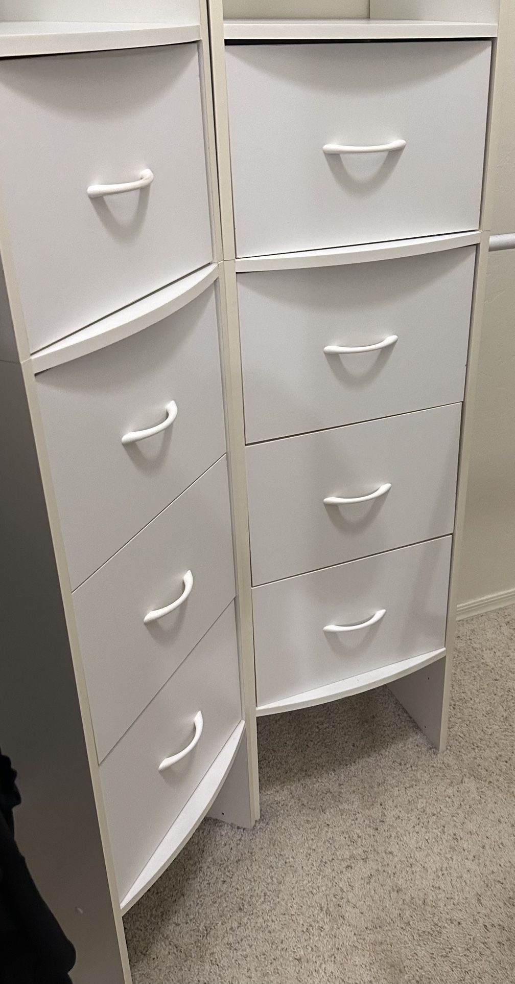 Stackable Closet Shelves w/ Drawers Built In