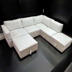 1090 | COUCH Sectional Sofa | LEATHER | Brand New In Box 