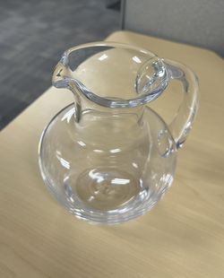 Vintage Simon Pearce Hand-Blown Glass Pitcher