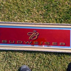 Vintage Victorian Style Budweiser Mirror Type Sign
