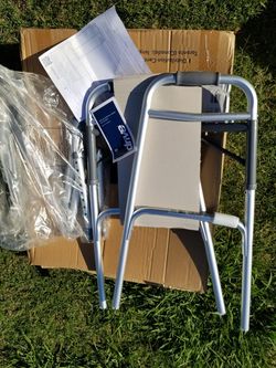 Dual Release Folding Walker Adjustable Height drive™ Deluxe Aluminum Frame