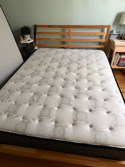 Full bed frame and mattress