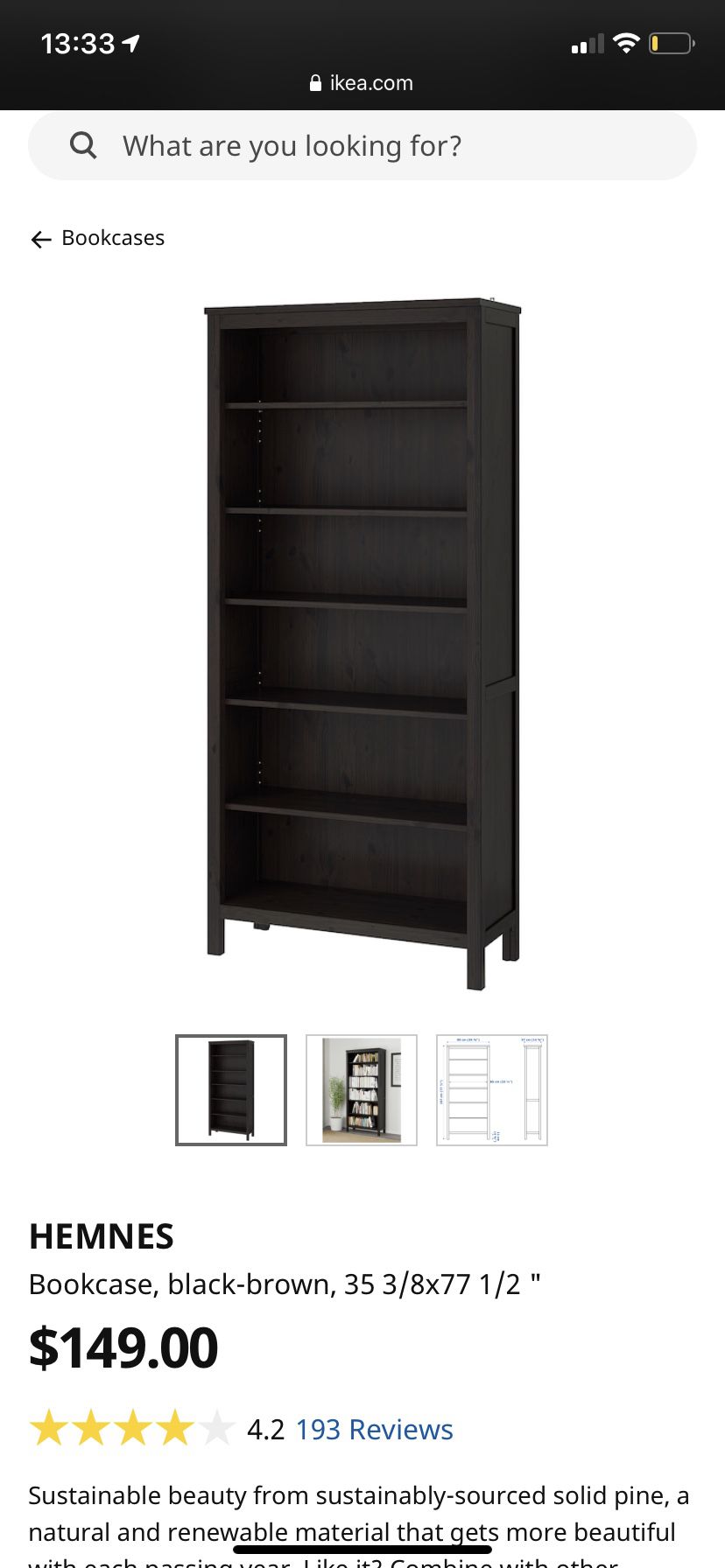 Tall bookshelf. IKEA