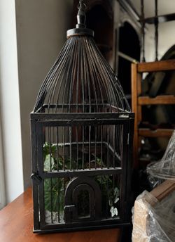 Vintage Black Decoration Birdcage