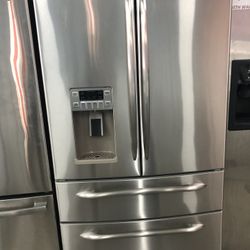 Stainless Counter Depth 4 Door French Door Refrigerator 
