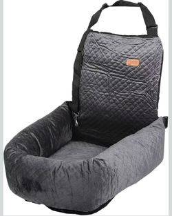 Car Dog Bed Cat Seats Booster Seat Flannel Puppy Bed Back Car Dog Seat for Travel Safety Carseat/Carrier Detachable Washable Cover with Seat Belt for 