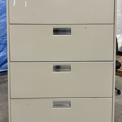 36”W Four Drawer File Cabinet