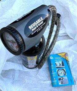 AC PRO HOSE WITH GAUGE (no refrigerant)