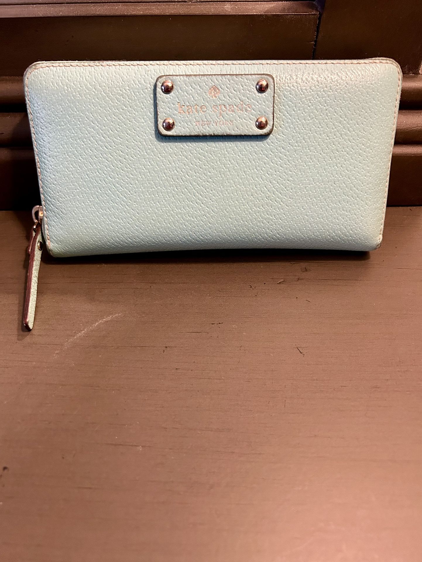 Kate Spade Turquoise Wellesley Neda Wallet Zip Around Cardholder Clutch