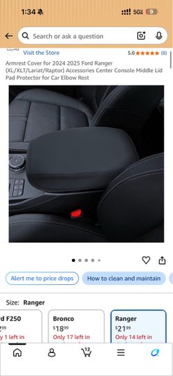 Ford Ranger Center Console Armrest Cover Pad