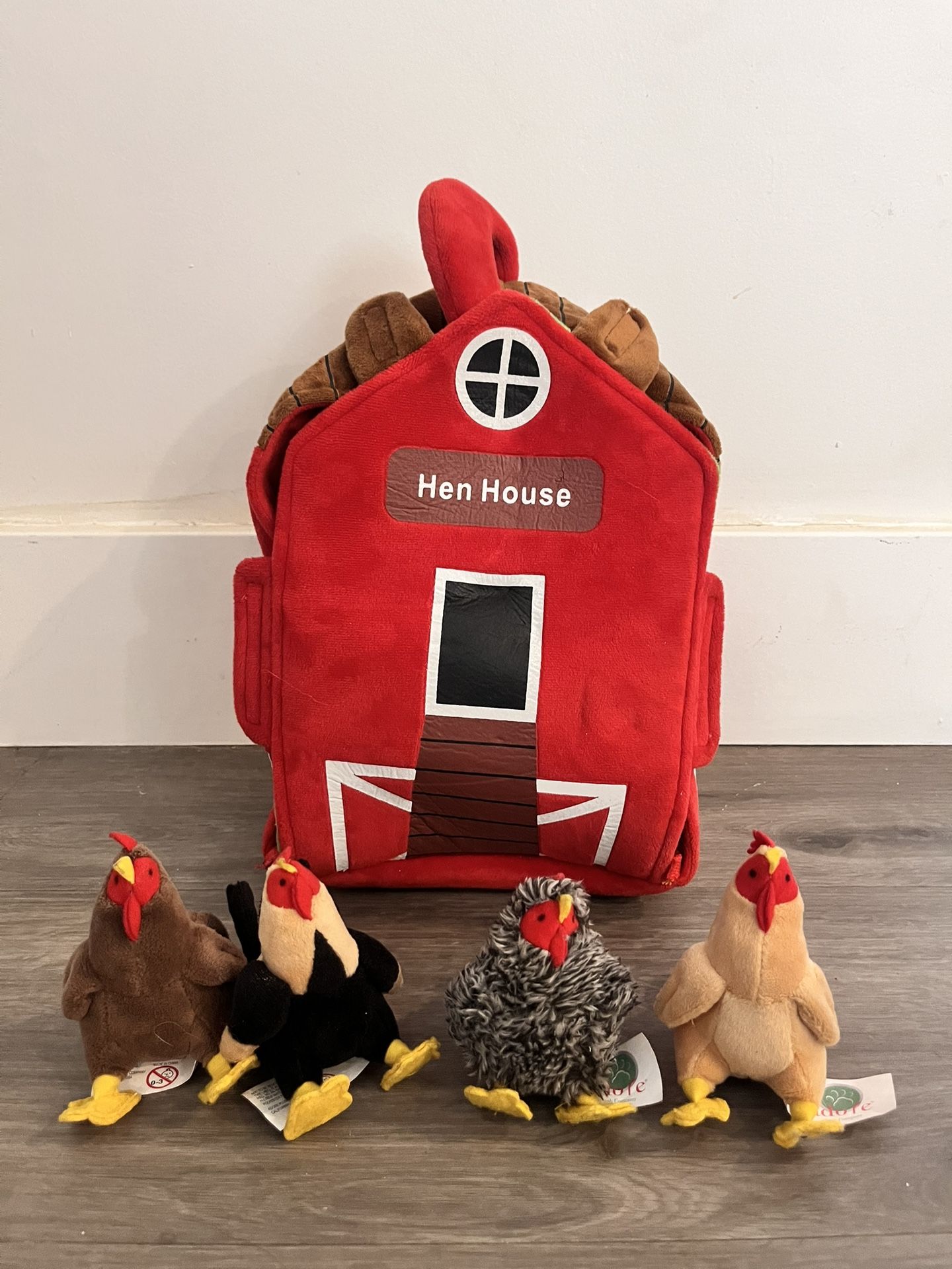 Hen House Chicken Coop Plush Set