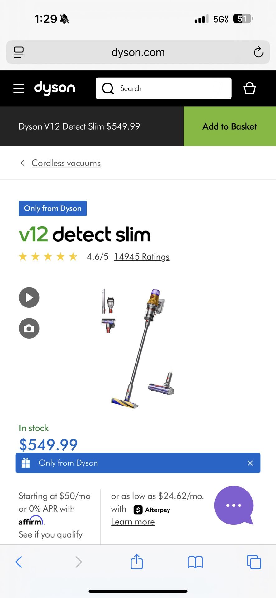 Dyson V12 Detect Slim