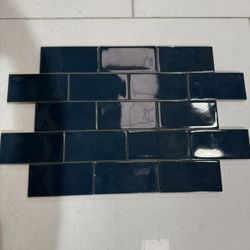 Wow Fayenza Peacock Blue 2.5x5 Tile 100 SF/ $779 (500+ SF Available)