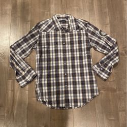 7 Diamonds Mens Plaid Button Down