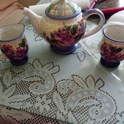 Tea Pot And 2 Cups