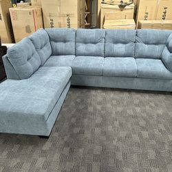 Blue Modern Sectional Sofa 