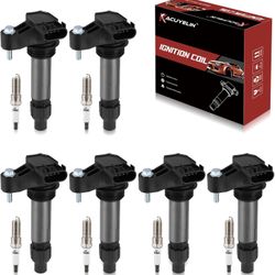 ACUYELIN High Performance Ignition Coil and Spark Plug Set (4-Pack)