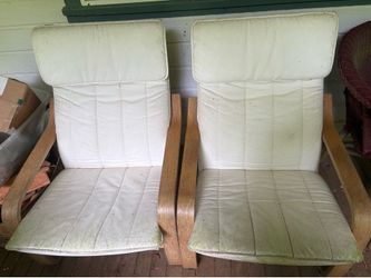Two padded IKA chairs great condition need to have the cushions cleaned one very old ladder from the 30s and one plant stand from the 40s, which defin