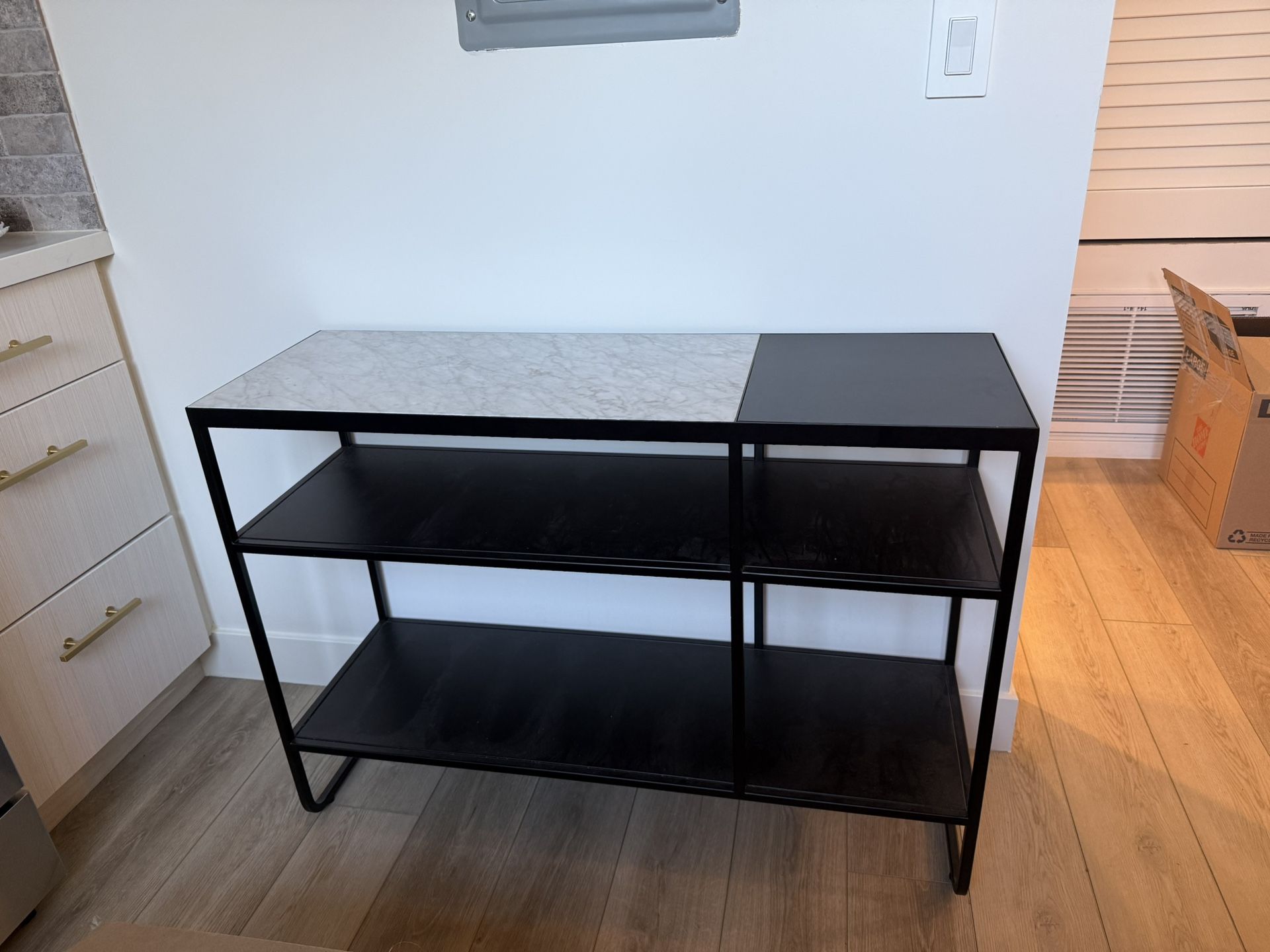 Black & Marble Console For Sale!