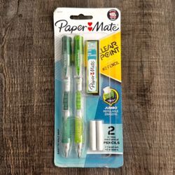 New 2-Pack 0.7mm Paper-mate Clear View Mechanical Pencils