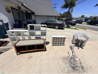 Moving Sale - Will sell bookshelf, cubby, chair or bench