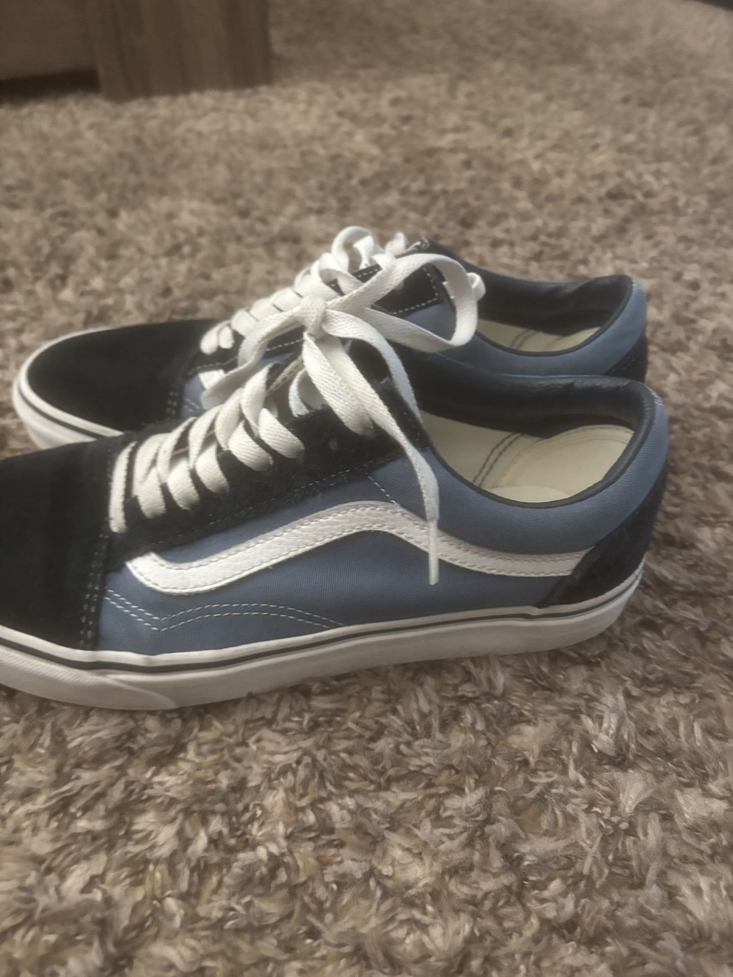 Blue vans off the wall shoes