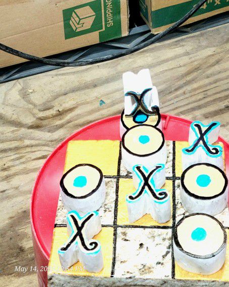 Marble Tick Tack Toe Game 
