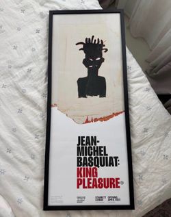 Jean-Michel Basquiat - Self Portrait - King Pleasure Vintage Poster Framed