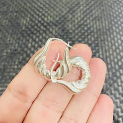 ❤️ 925 Sterling Silver Shrimp Earrings    ❤️ Style 2 measures 24mm long    New jewelry   ❤️ Arracadas aretes pantallas en Plata  ❤️ 2 estilos disponib