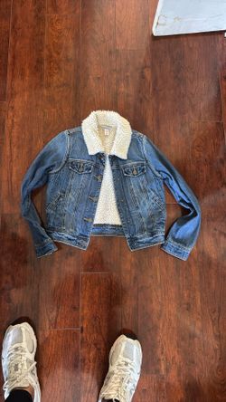 Girls Sherpa Jean Jacket Size 7/8
