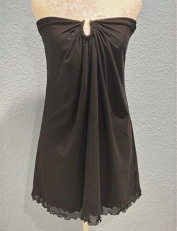 Antoine Black Strapless Mini Dress