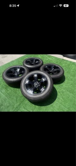 2024 Ram 1500 20” OEM Matte Black Wheels Rims Tires 2025 2023 2022 2021 RAM1500