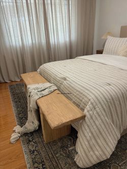 Handcrafted Wabi Sabi Home Style Chunky Leg End Bed Bench