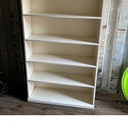 Large white bookshelf in good condition
