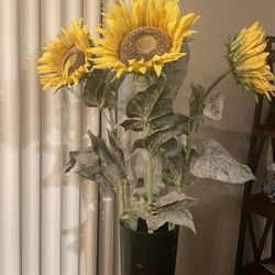 Fake Sunflowers (only selling the flowers not the vase. )