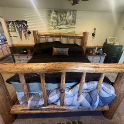 King Size Heavy Duty Log Bed Custom Made 