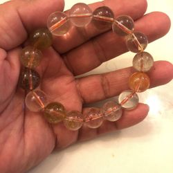 Champagne color quartz bracelet 8’