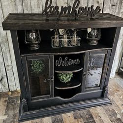 Pick Up Today!!! REDUCED TO SELL Black Farmhouse Cabinet